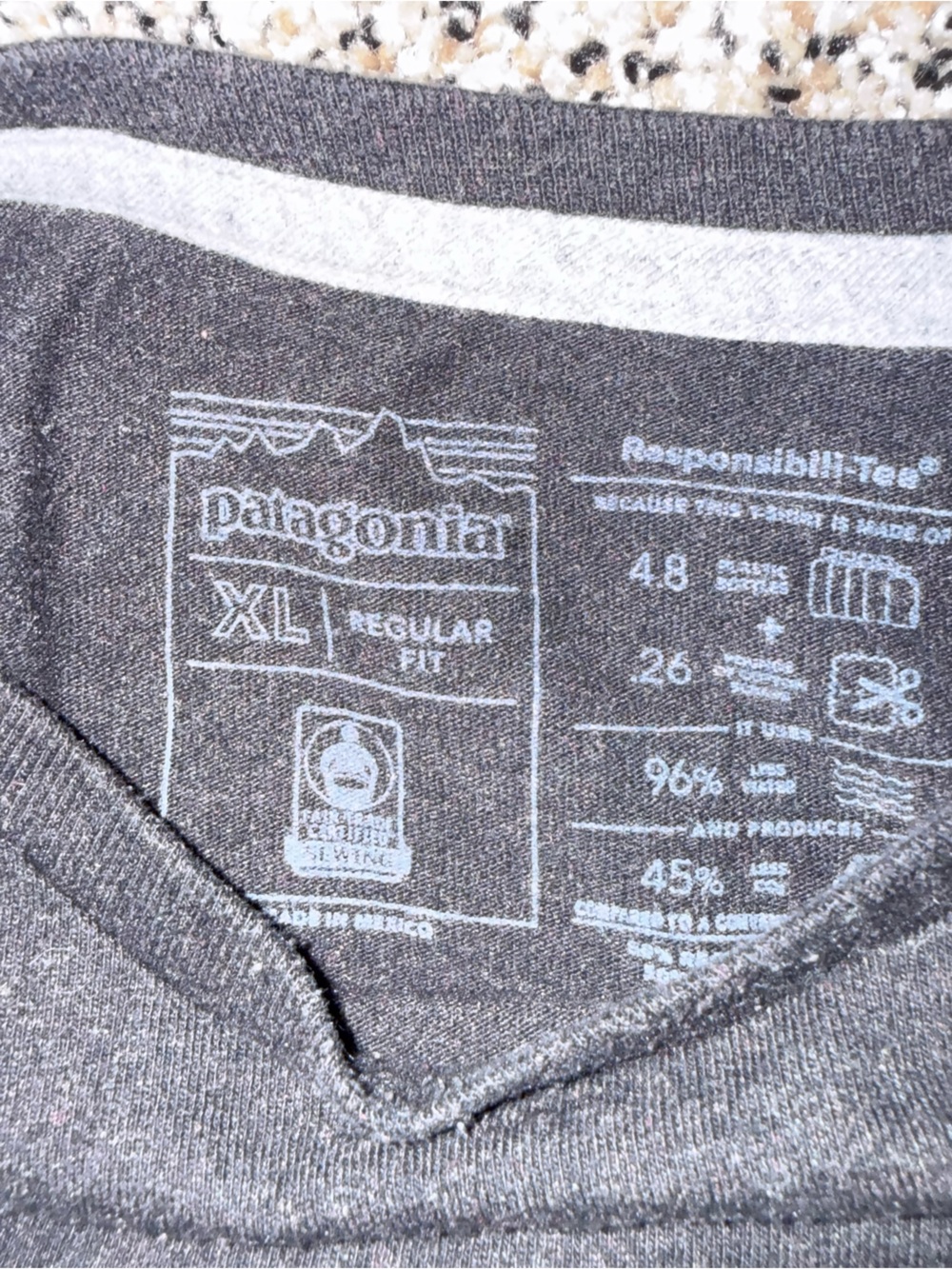 Patagonia Black Long-Sleeve Crew Logo Shirt - Picture 3 of 3